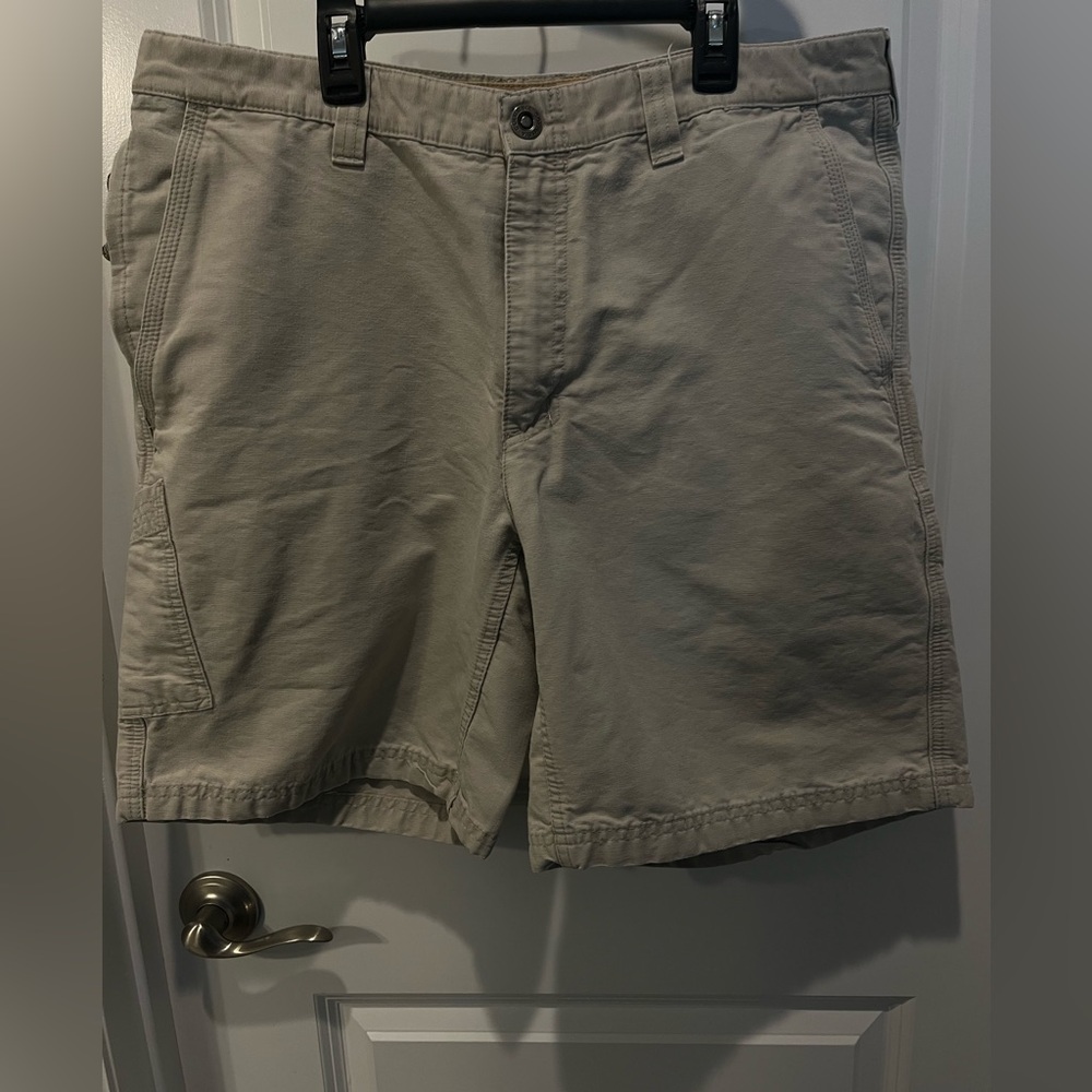 Columbia Men”s Twill Flat Front Stone Cargo Shorts Size 36